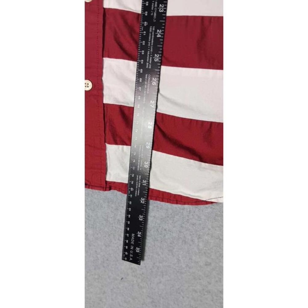 Redhead Short Sleeve Button Down Shirt Mens Size Large American Flag Patriot... - Picture 8 of 11